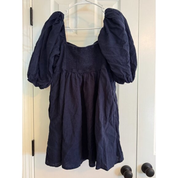 Abercrombie Navy Blue Emerson Dress Size Large Petite LP - Picture 4 of 7